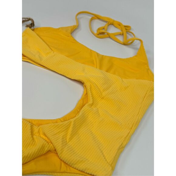 Free People x Toast Swim Sunset Signature Cut Out Ribbed Swimsuit XS - Picture 10 of 14